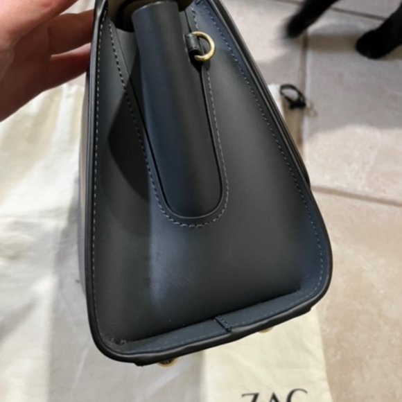 ZAC Zac Posen Eartha Top-Handle Crossbody - Color-Block (Cream/Storm/Navy) - Picture 4 of 6